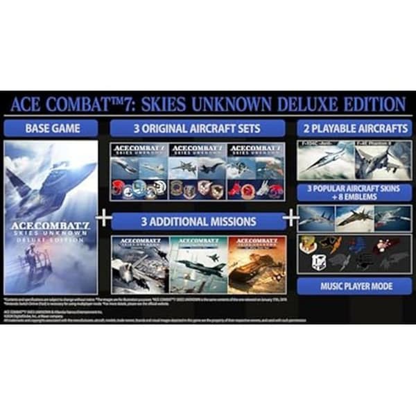 Videospel - ACE COMBAT 7 - Deluxe Edition - Nintendo Switch - Flygstrid - Fotorealistisk grafik