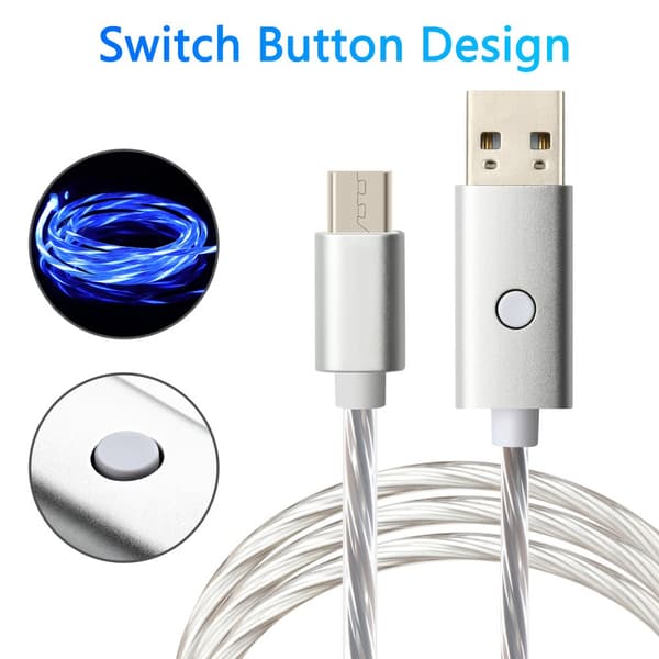 Oniverse Micro Usb Charge Cable With Led, 2 Meters - White (PlayStation 4)