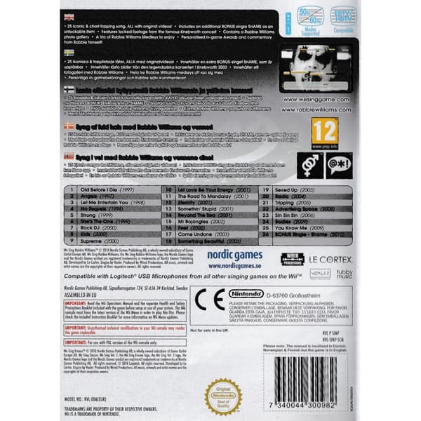 We Sing Robbie Williams Nintendo Wii Nordic (Begagnad)