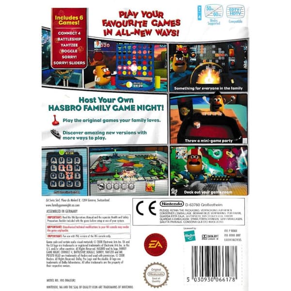 Hasbro Family Game Night Nintendo Wii (Brukt)