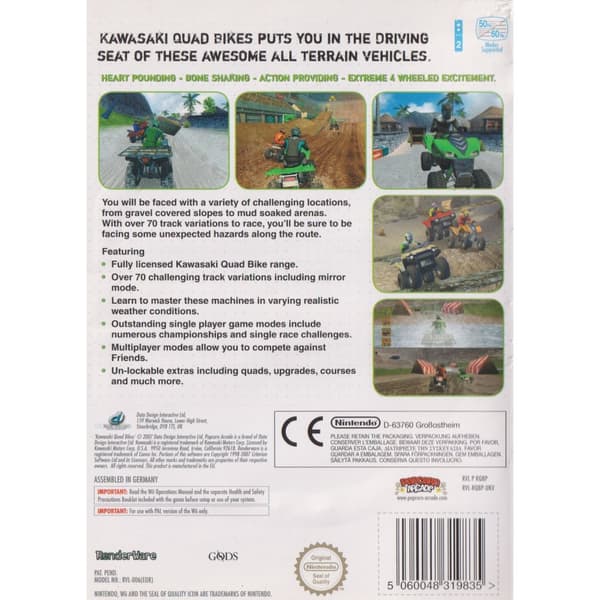 Kawasaki Quad Bikes Nintendo Wii (Brukt)