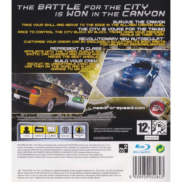 Need for Speed Carbon Playstation 3 PS3 (Begagnad)
