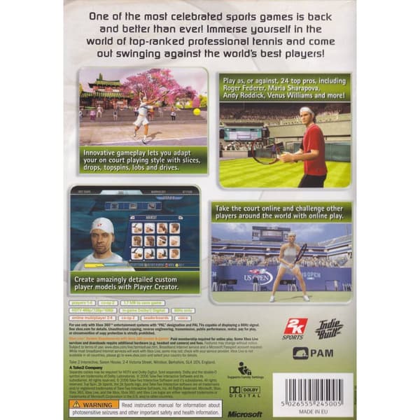 Top Spin 2 Xbox 360 (Brugt)