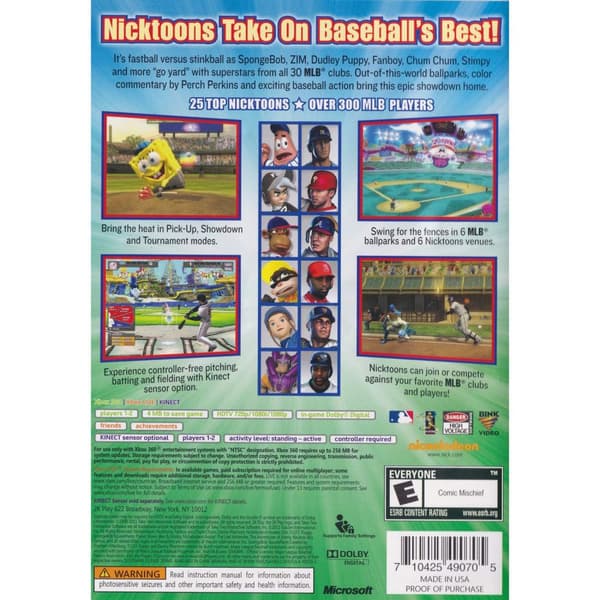 Nicktoons MLB Xbox 360 IMPORT (Brukt)