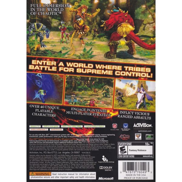 Chaotic Shadow Warriors Xbox 360 IMPORT (Brukt)