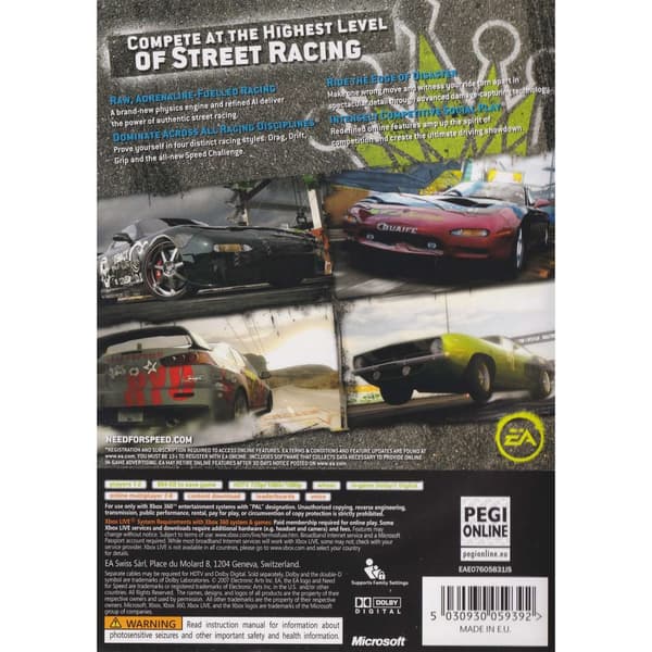 Need for Speed Prostreet Xbox 360 (Brukt)