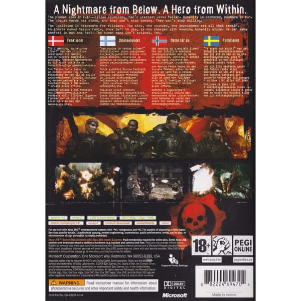 Gears of War Xbox 360 Classics Nordic (Käytetty)