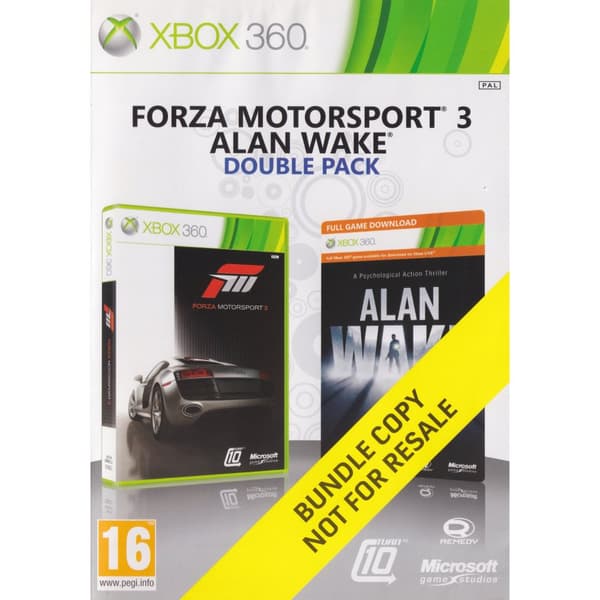 Forza Motorsport 3 & Alan Wake Double Pack Xbox 360 Nordic Bundle Copy (Brugt)