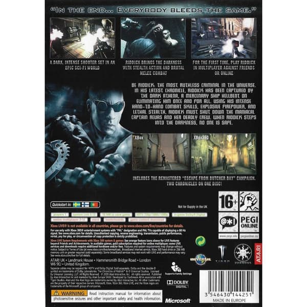 The Chronicles of Riddick Assault on Dark Athena Xbox 360 (Brukt)