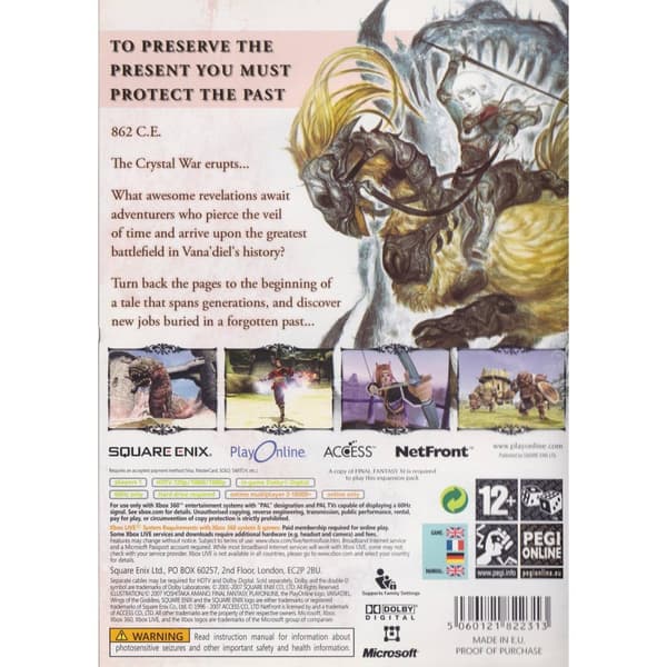 Final Fantasy XI Online Wings of the Goddess Expansion Pack Xbox 360 (Brugt)