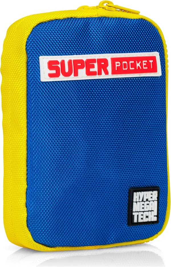 Blaze Evercade HMT Super Pocket Fabric Case (Capcom) Blue/Yellow - Evercade
