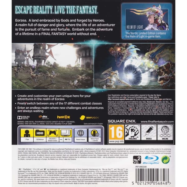 A Realm Reborn Final Fantasy XIV Online Playstation 3 PS3 (Brugt)