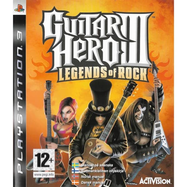 Guitar Hero III Legends of Rock Playstation 3 PS3 Nordic (Begagnad)