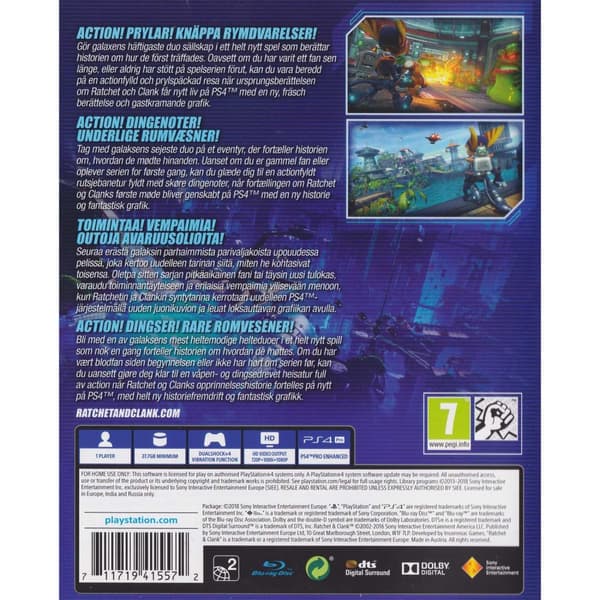 Ratchet & Clank Playstation 4 PS4 Hits Nordic (Begagnad)