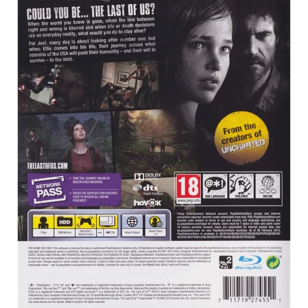 The Last of Us Playstation 3 PS3 (Brukt)