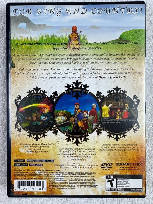 Dragon Quest VIII: Journey of the Cursed King Sony PS2 Playstation 2 (Pre-Owned)