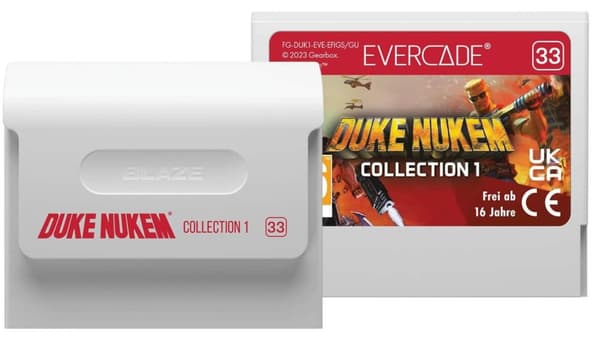 Blaze Evercade Duke Nukem 1 Collection Evercade - Red Cart 33 - Evercade (begagnad)