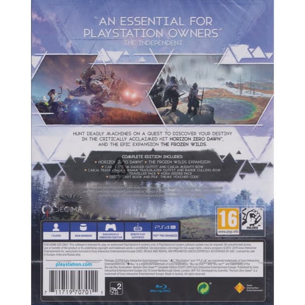 Horizon Zero Dawn Complete Edition Playstation 4 PS4