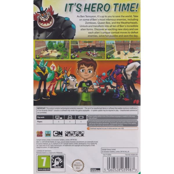 Ben 10 Nintendo Switch (Code in a box)