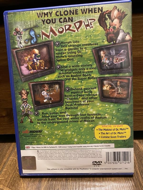 Dr Muto Sony PlayStation 2 PS2 Game with Manual Complete (Pre-owned)