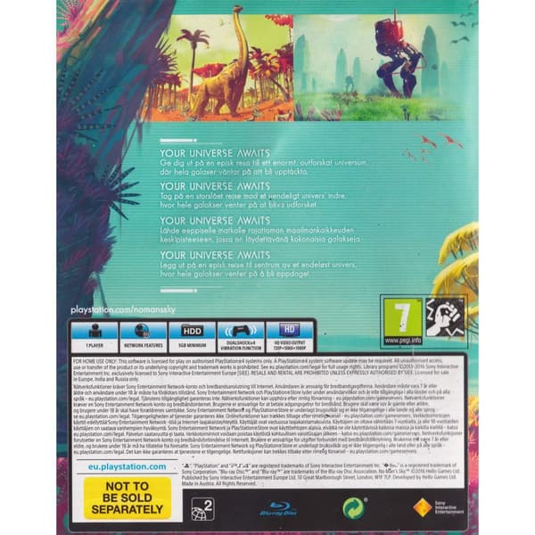 No Mans Sky Playstation 4 PS4 Bundle Copy Nordic (Brugt)