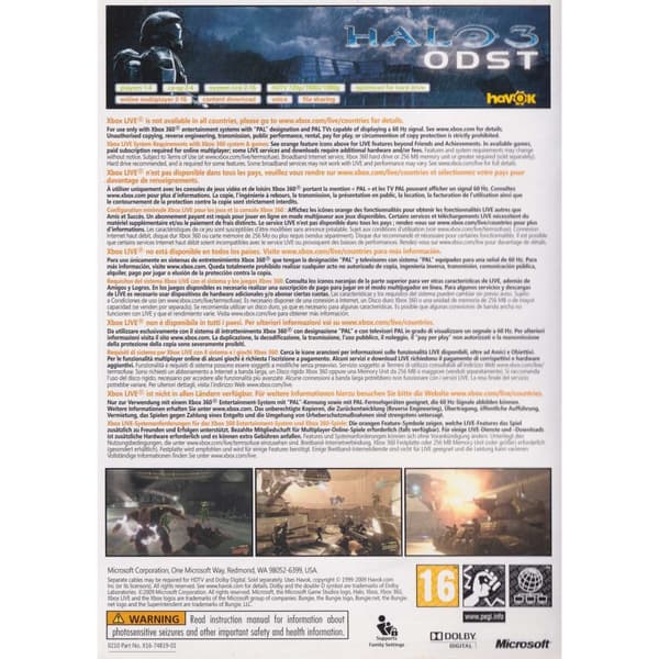 Halo 3 ODST Xbox 360 Bundle Copy (Käytetty)
