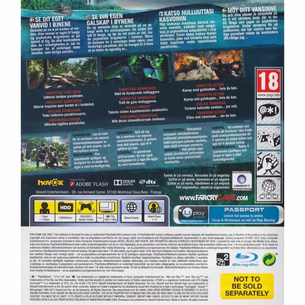 Far Cry 3 Playstation 3 PS3 Bundle Copy Nordic (Begagnad)