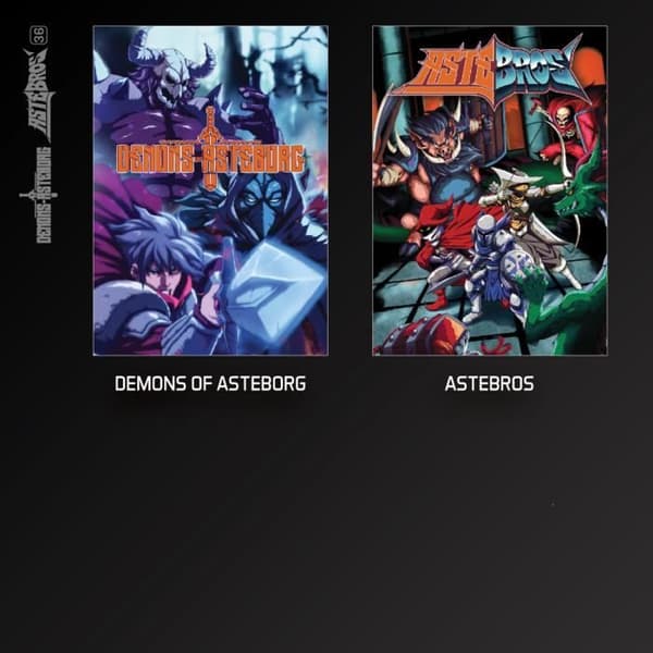 Videospel - Evercade - Demons of Asteborg & Astebros - Kassettnr 36 - 16 bit - Plattform