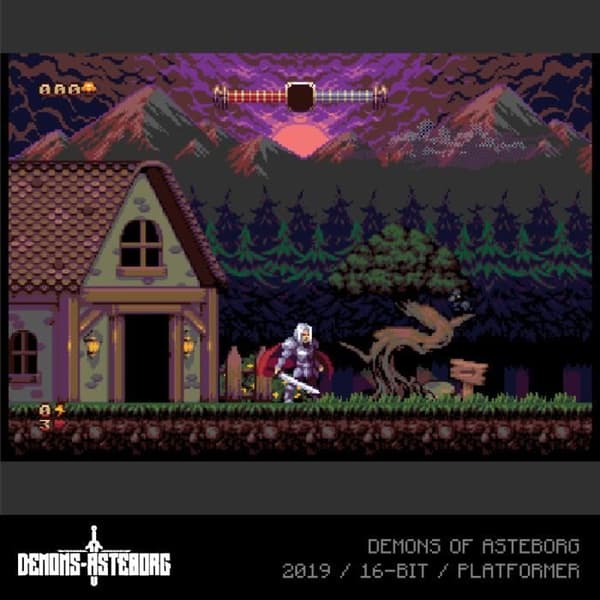 Videospel - Evercade - Demons of Asteborg & Astebros - Kassettnr 36 - 16 bit - Plattform