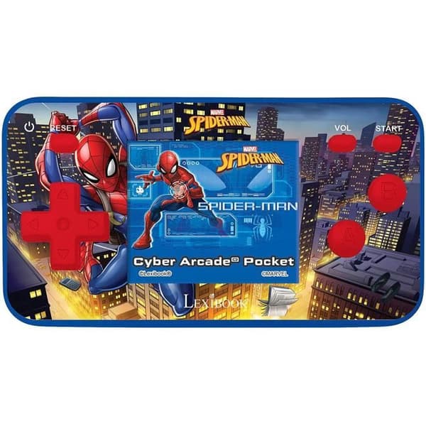 Bärbar konsol Cyber Arcade® Pocket Spider-Man – 1,8-tums skärm 150 spel inklusive 10 Spider-Man