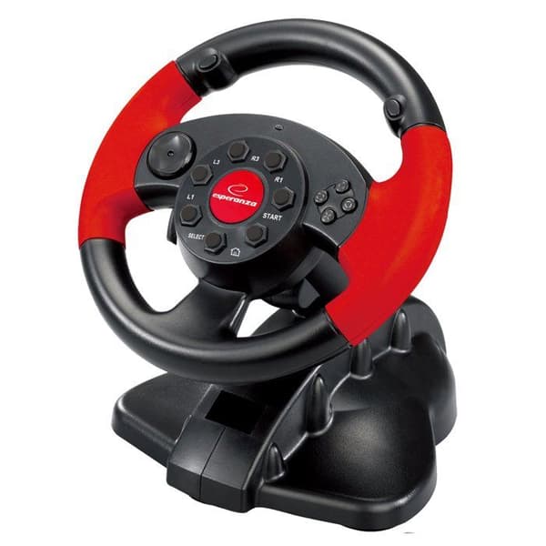 PC-spel Esperanza - EG103 - USB Spelkontroll med Gas/Bromspedaler PS2/PS3/PC Svart
