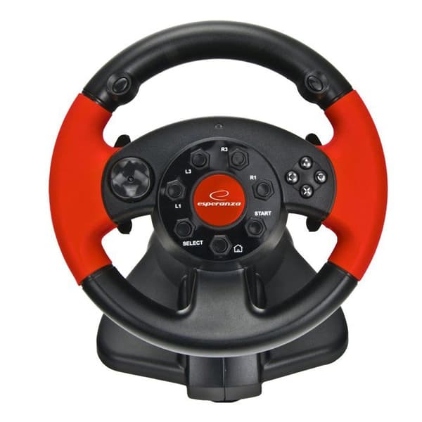 PC-spel Esperanza - EG103 - USB Spelkontroll med Gas/Bromspedaler PS2/PS3/PC Svart