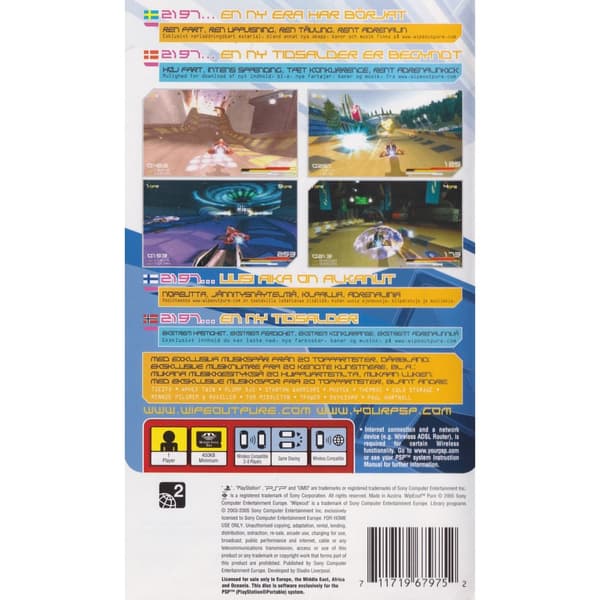 Wipeout Pure Playstation Portable PSP Nordic (Begagnad)