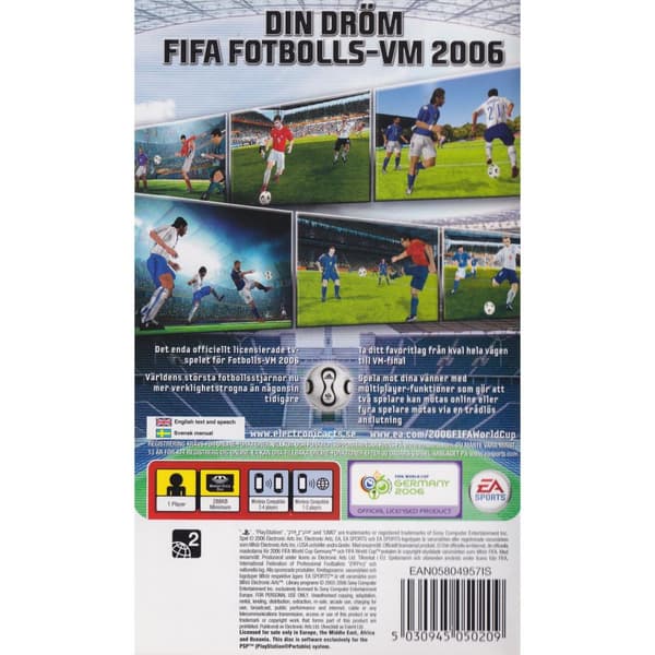 FIFA Fotbolls-VM 2006 Playstation Portable PSP Swedish (Begagnad)