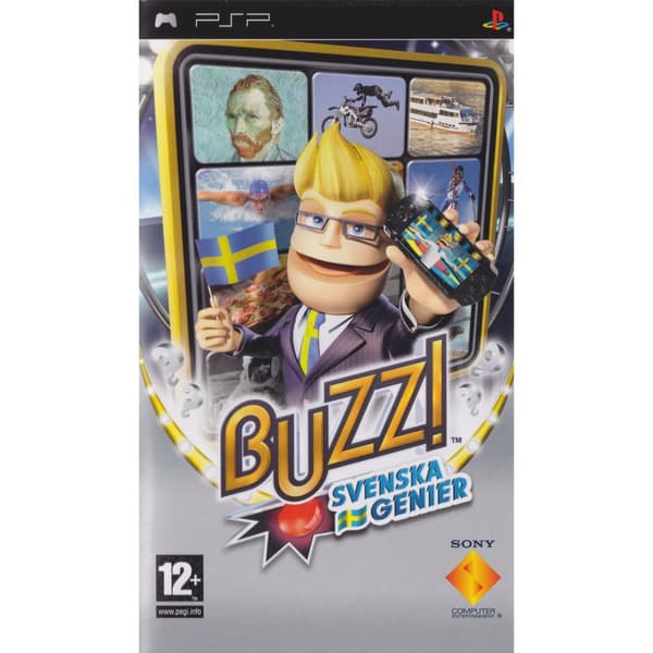 Buzz Svenska Genier Playstation Portable PSP Swedish (Käytetty)