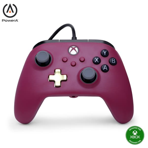 PowerA - Advantage Plus Wired Controller - Ruby - Red/Black (Xbox Series X)