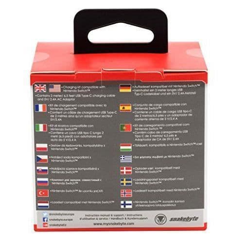 Snakebyte AC EU Adapter Kit för Nintendo Switch - 4039621910692