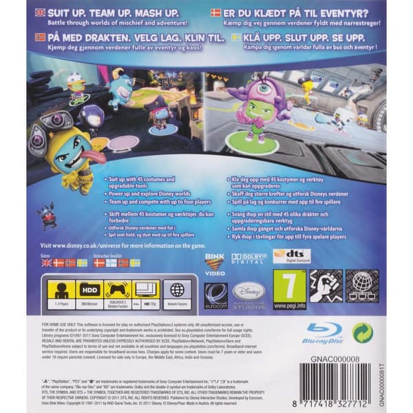 Disney Universe Playstation 3 PS3 Nordic (Begagnad)