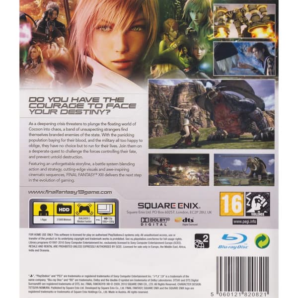 Final Fantasy XIII Playstation 3 PS3 (Käytetty)