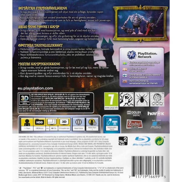 Medieval Moves Playstation 3 PS3 Move Nordic (Brugt)