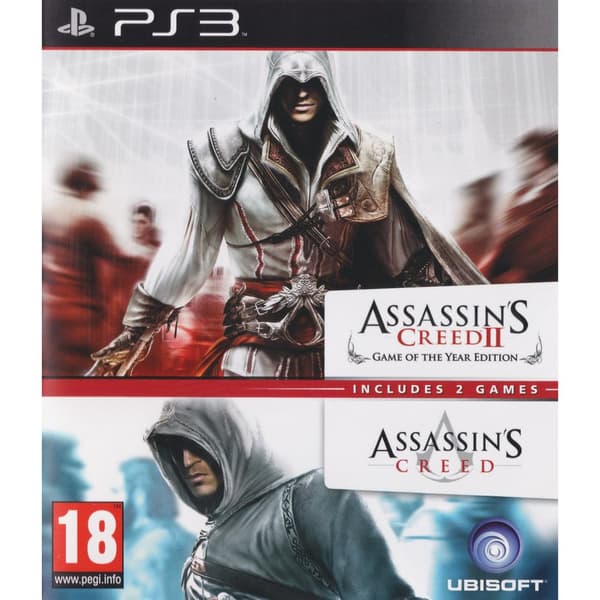 Assassins Creed Game of the Year Edition + Assassins Creed II Playstation 3 PS3 (Brugt)