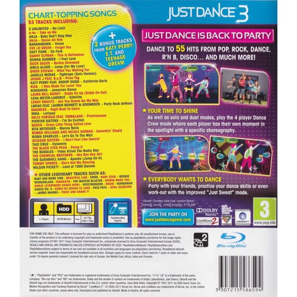 Just Dance 3 Special Edition Playstation 3 PS3 Move (Brugt)