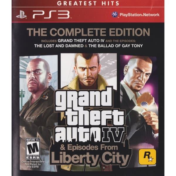 Grand Theft Auto IV & Episodes from Liberty City Playstation 3 PS3 Greatest Hits IMPORT (Begagnad)