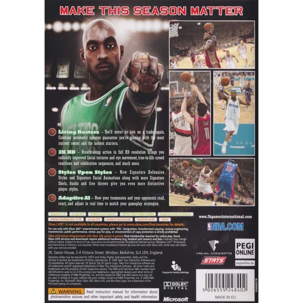 NBA 2K9 Xbox 360 (Brukt)