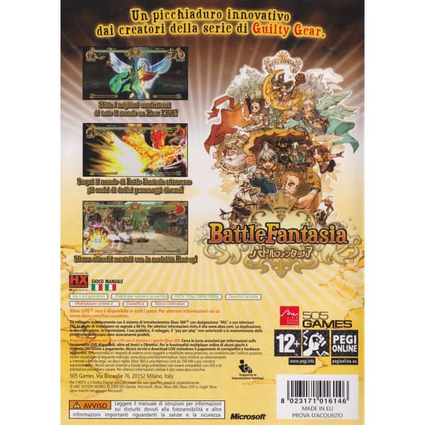 Battle Fantasia Xbox 360 Italian (Käytetty)