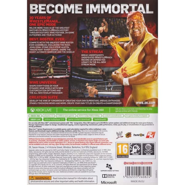 WWE 2K14 Xbox 360 (Brukt)