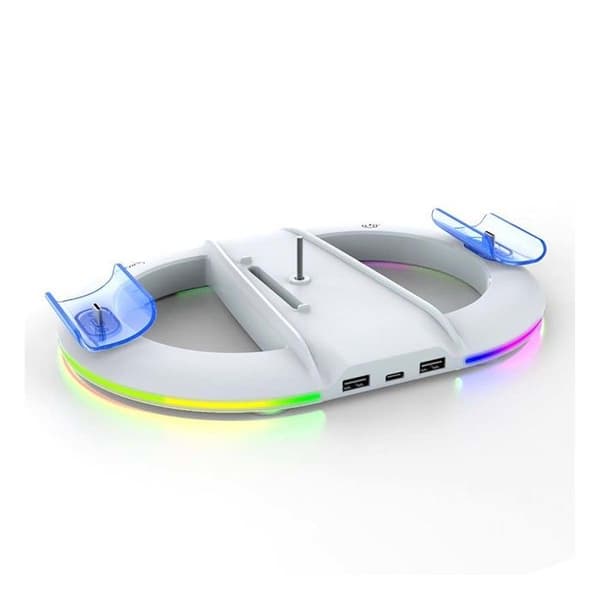 Stöd för Vertikal Laddning RGB för PS5 / PS5 Slim / PS5 Pro Ipega Vit