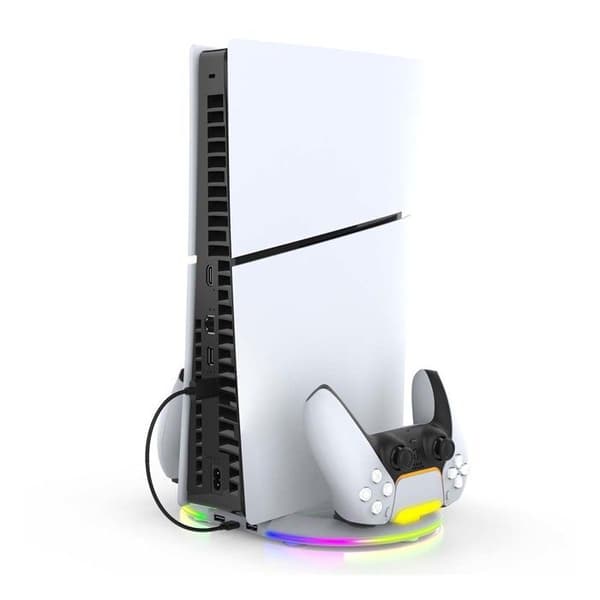 Stöd för Vertikal Laddning RGB för PS5 / PS5 Slim / PS5 Pro Ipega Vit