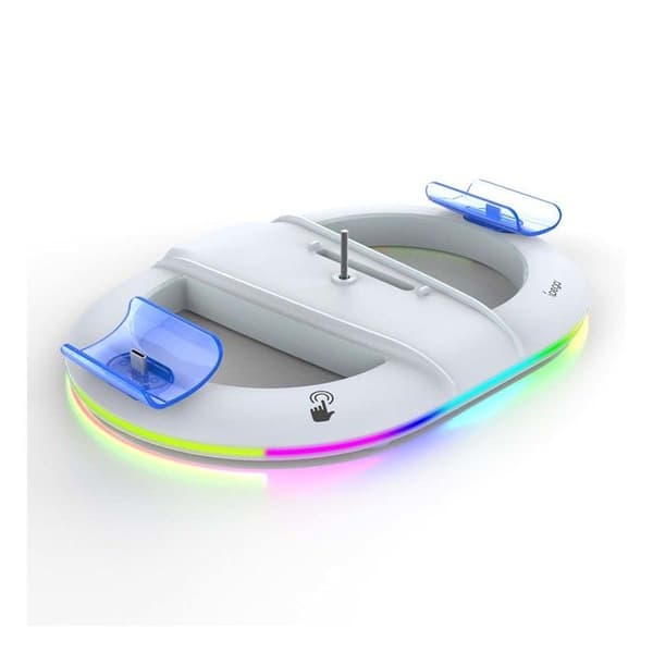 Stöd för Vertikal Laddning RGB för PS5 / PS5 Slim / PS5 Pro Ipega Vit