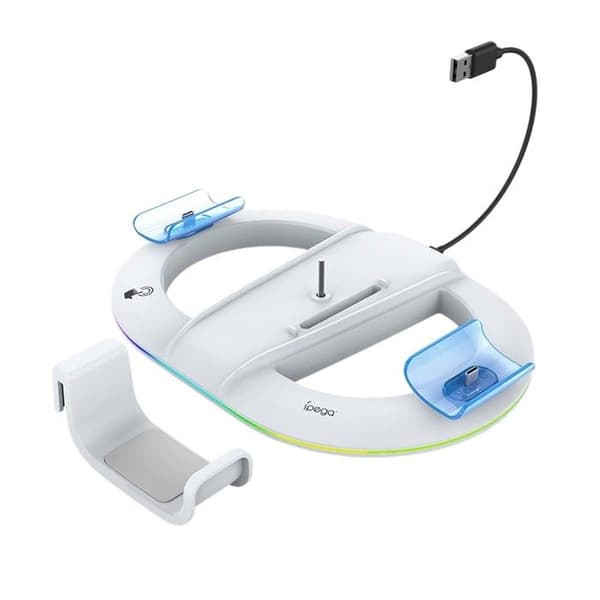 Stöd för Vertikal Laddning RGB för PS5 / PS5 Slim / PS5 Pro Ipega Vit
